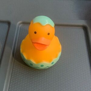 Orange and Green Rubber Duck